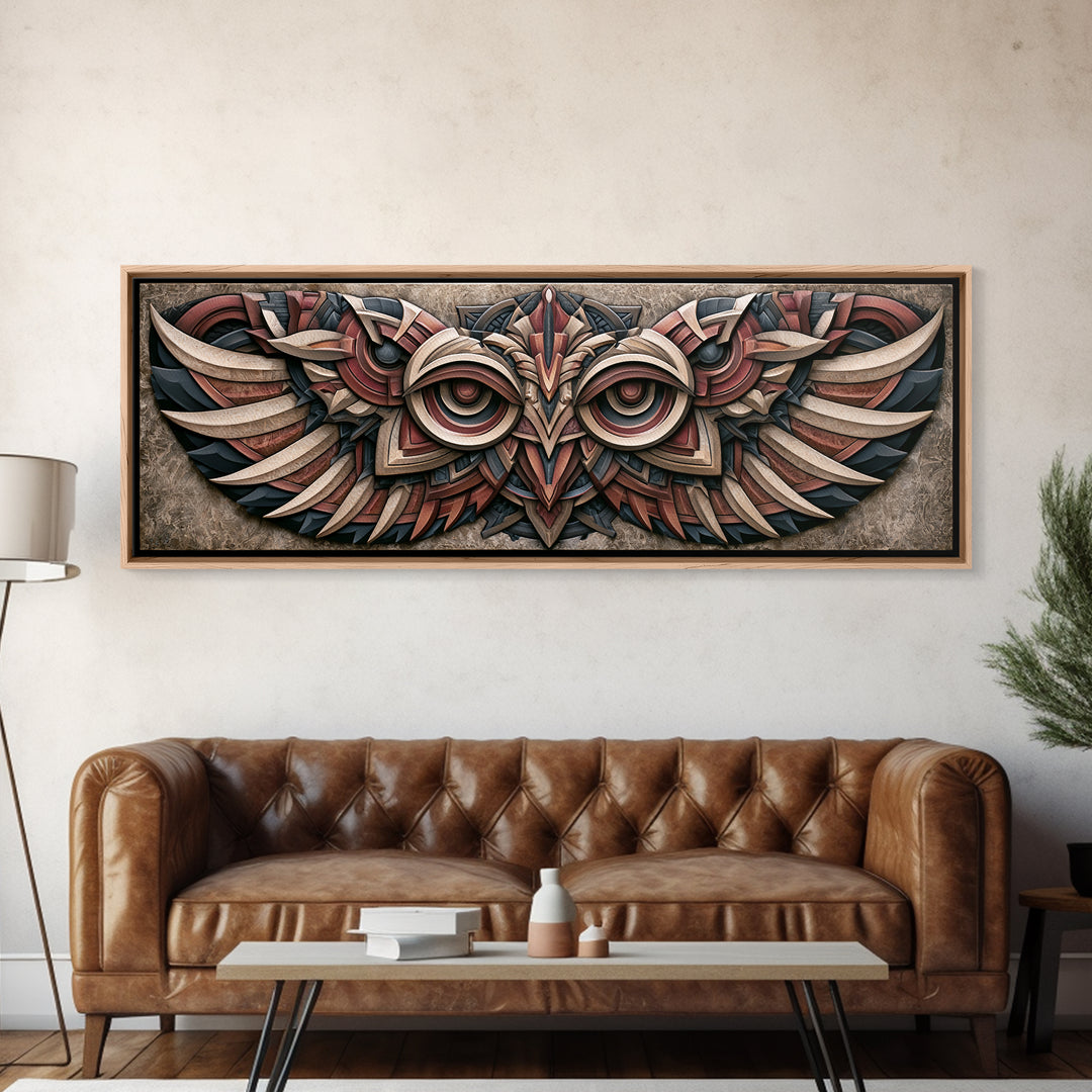 Angel Wings Built from Symmetrical Arcs Canvas Print, Sacred Geometry Art, Digital Wall Art, Living Room Decor, Geometry, SGA-3x1-87