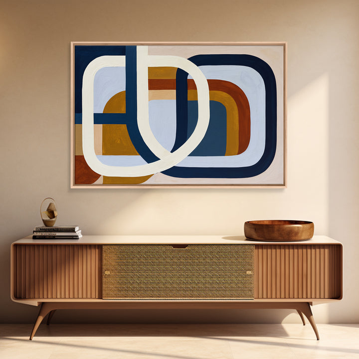 Abstract Temple Plan Made from Sacred Lines Canvas Print, Sacred Geometry Art, Midcentury Modern, Living Room Decor, Geometry, SGA-3x2-17
