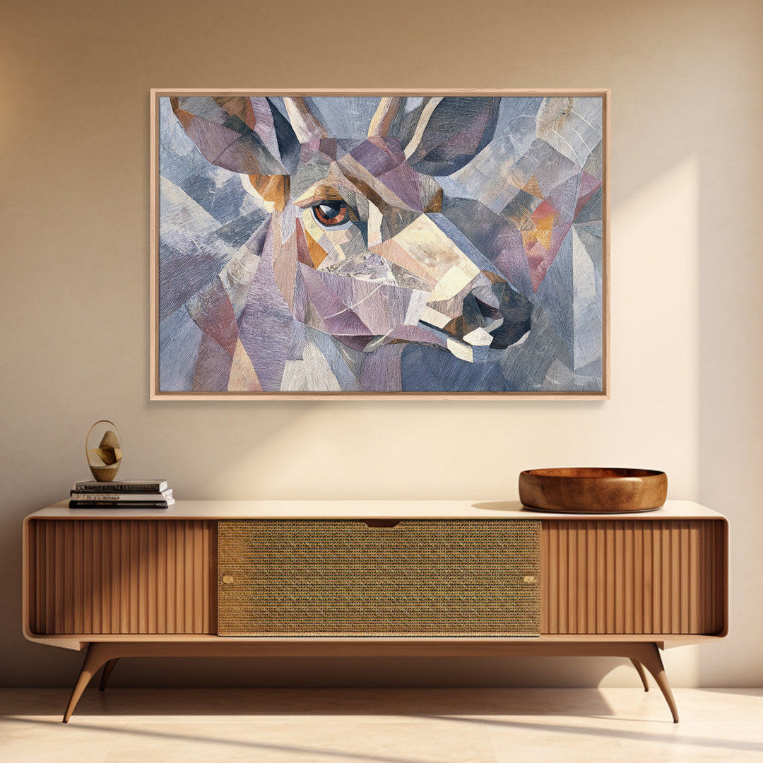 Geometric Wave Pattern Framed Canvas Print, Sacred Geometry Art, Wall Decor Gift, Living Room Decor, Abstract Art, Geometry, SGA-3x2-2
