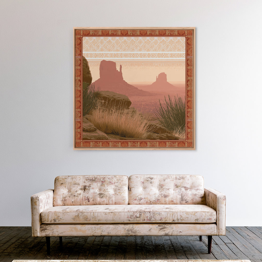 Monument Valley Silhouette Canvas Print, Southwestern Art, Native American Art, Southwestern Decor, Mesa, Luxury Decor, SOU-1x1-10