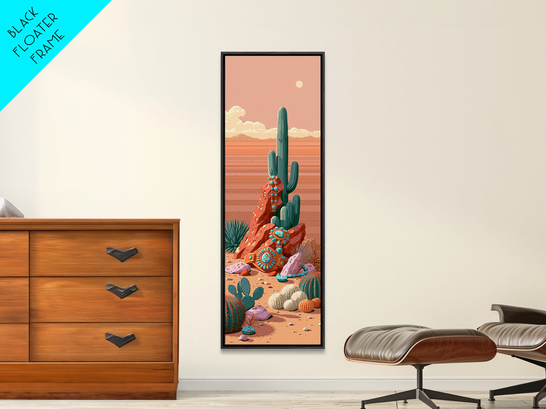 Turquoise Jewelry and Leather Still Life Canvas Print, Southwestern Art, Luxury Decor, Southwestern Decor, Fine Art, Mesa, SOU-1x3-95