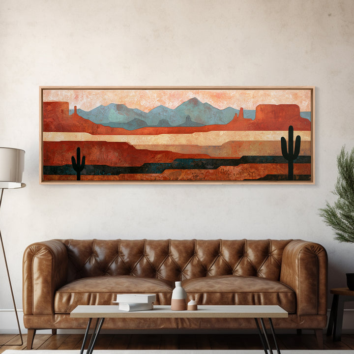 Abstract Canyon Layers Canvas Print, Southwestern Art, Printable Art, Southwestern Decor, Fine Art, Mesa, Native American Art, SOU-3x1-34