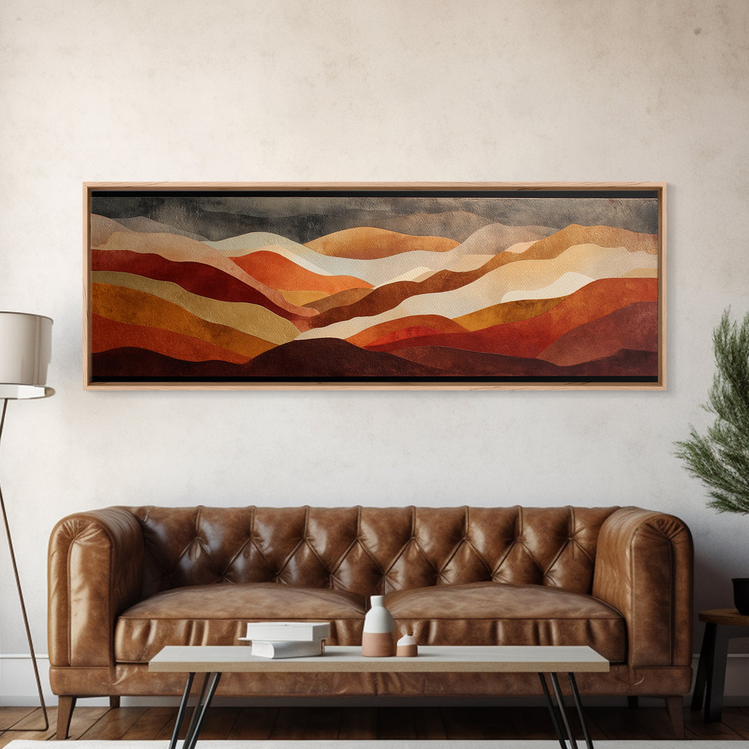Saguaro Cactus under Enormous Sunset Canvas Print, Southwestern Art, Oil Paintings, Southwestern Decor, Fine Art, Mesa, SOU-3x1-42