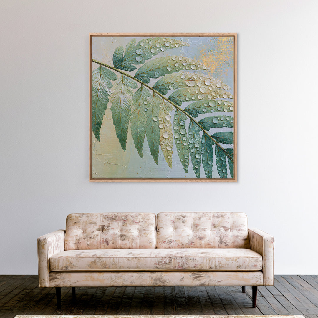 Fern Leaf Closeup Canvas Print, Spa Art, Gallery Decor, Spa Decor, Fine Art, Serenity, Wall Art, Home Decor, Wall Decor, SPA-1x1-59