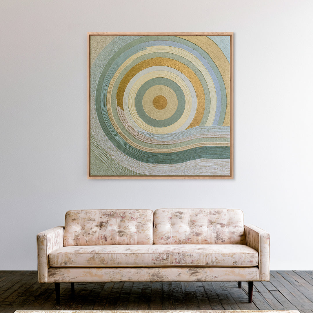 Sand Garden Lines Framed Canvas Print, Spa Art, Dog Canvas, Spa Decor, Fine Art, Serenity, Art Print, Room Decor, SPA-1x1-84
