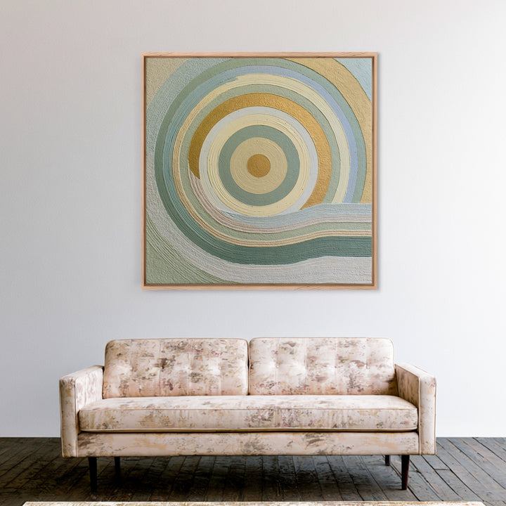 Sand Garden Lines Framed Canvas Print, Spa Art, Dog Canvas, Spa Decor, Fine Art, Serenity, Art Print, Room Decor, SPA-1x1-84
