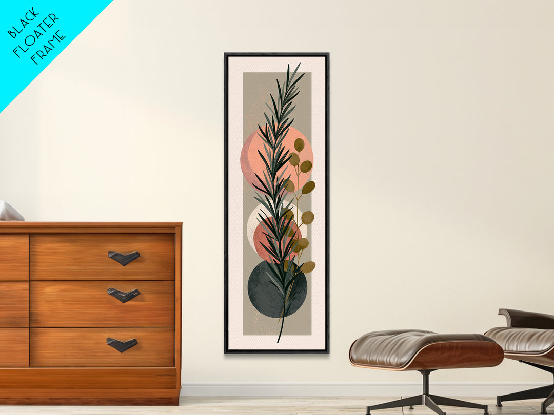 Botanical Herbal Arrangement Canvas Print, Spa Art, Tarot Card Art, Spa Decor, Watercolor Art, Serenity, Textured Painting, SPA-1x3-26