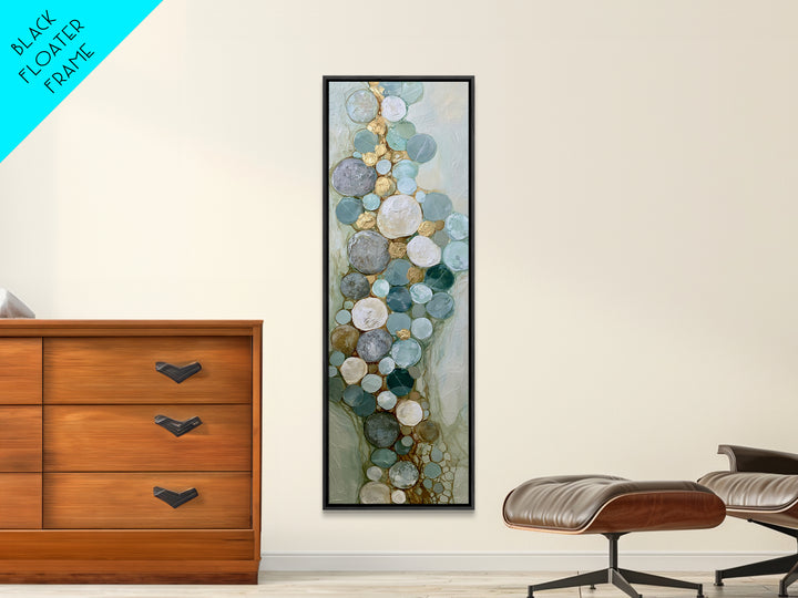 Pebble Texture Abstract Canvas Print, Spa Art, Abstract Print, Spa Decor, Abstract Art, Serenity, Esthetician Decor, SPA-1x3-27