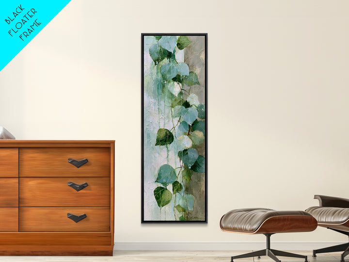 Rain on Leaves Framed Canvas Print, Spa Art, Travel Poster, Spa Decor, Fine Art, Serenity, Salon Decor, City Art, Spa Wall Art, SPA-1x3-52