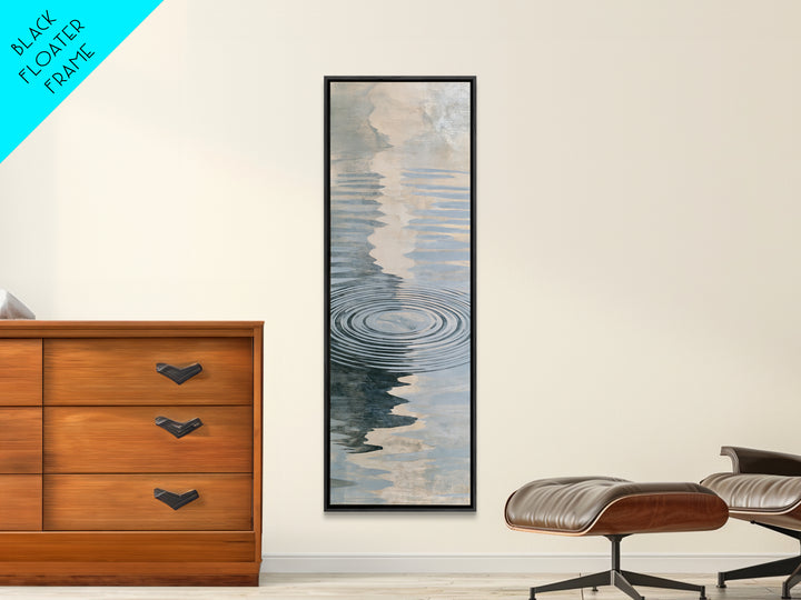Abstract Water Ripples Framed Canvas Print, Spa Art, Luxury Decor, Spa Decor, Abstract Art, Serenity, Black Woman Art, SPA-1x3-66