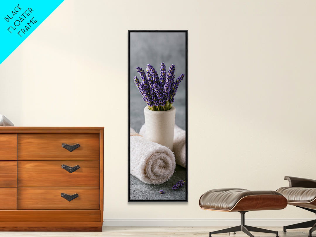 Lavender Bundle with Soft Shadow Canvas Print, Spa Art, Wildlife Wall Art, Spa Decor, Watercolor Art, Serenity, SPA-1x3-67
