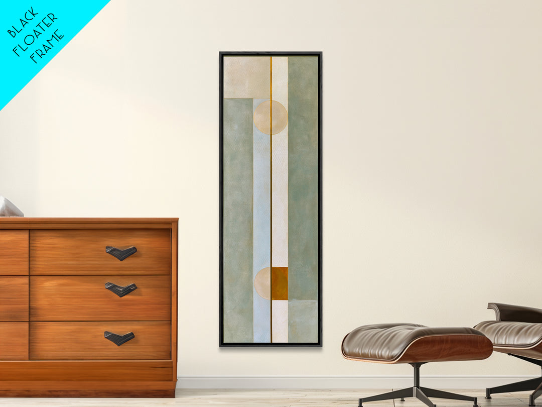 Sage and Ivory Geometric Calm Composition Canvas Print, Spa Art, Fashion Wall Art, Spa Decor, Abstract Art, Serenity, SPA-1x3-81