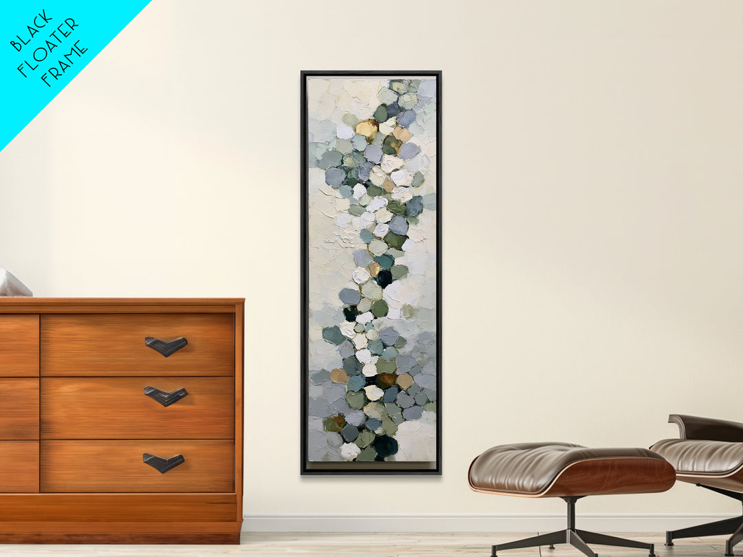 Pebble Texture Abstract Canvas Print, Spa Art, Luxury Decor, Spa Decor, Abstract Art, Serenity, Black Woman Art, Botanical Art, SPA-1x3-99