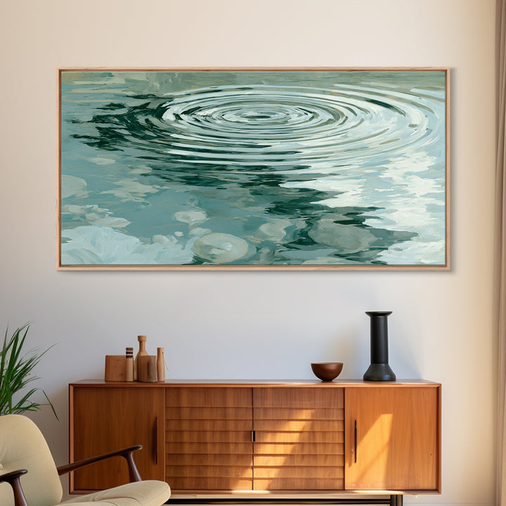 Abstract Water Ripples Canvas Print, Spa Art, Textured Painting, Spa Decor, Fine Art, Serenity, Travel Poster, Contemporary Art, SPA-2x1-2
