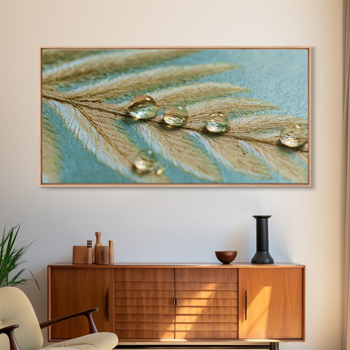 Fern Leaf Closeup Canvas Print, Spa Art, Abstract, Spa Decor, Fine Art, Serenity, City Art, Spa Wall Art, Teen Girl Room Decor, SPA-2x1-31