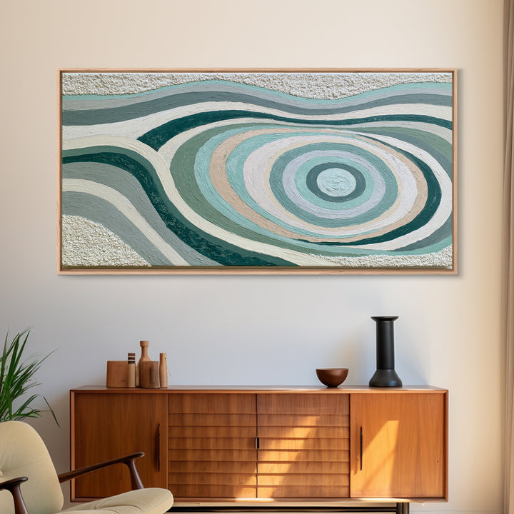 Sand Garden Lines Framed Canvas Print, Spa Art, Fine Art Photography, Spa Decor, Oil Painting, Serenity, Wildlife Wall Art, SPA-2x1-80