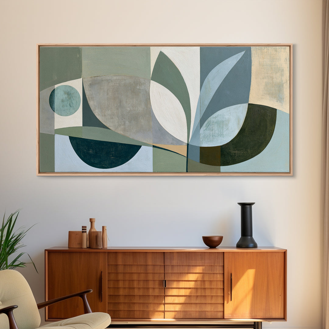 Sage and Ivory Geometric Calm Composition Canvas Print, Spa Art, Fine Art Photography, Spa Decor, Fine Art, Serenity, SPA-2x1-89