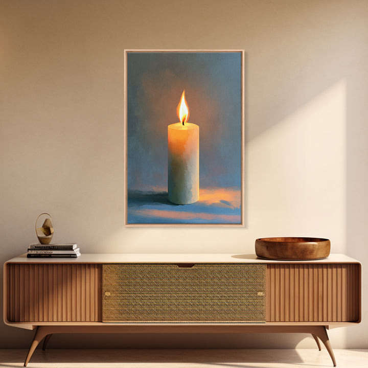 Warm Candle Flame Framed Canvas Print, Spa Art, Spa Decor, Abstract Art, Serenity, Spa Wall Art, Teen Girl Room Decor, SPA-2x3-17