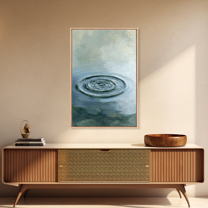 Abstract Water Ripples Framed Canvas Print, Spa Art, Wall Art Print, Spa Decor, Abstract Art, Serenity, Animal Art, SPA-2x3-38