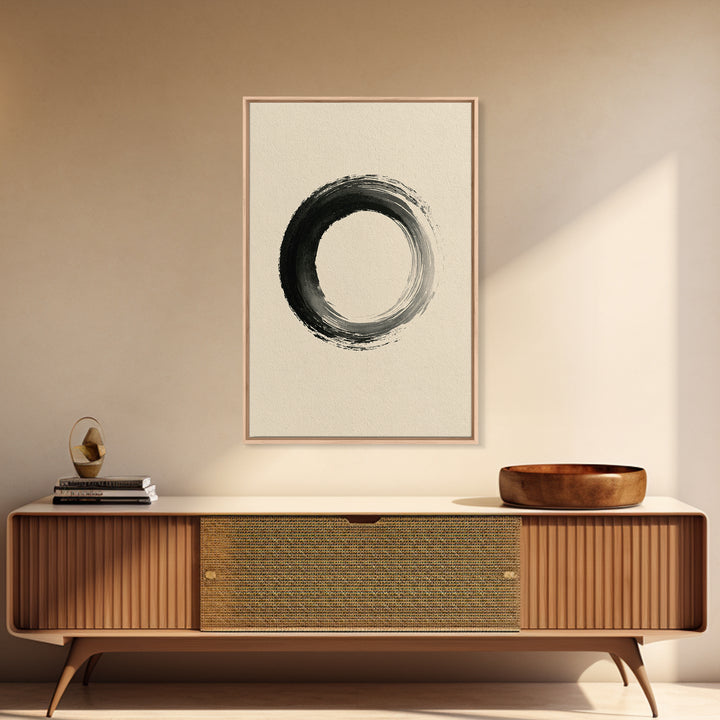 Minimal Zen Circle Brushstroke Framed Canvas Print, Spa Art, Printable Art, Spa Decor, Fine Art, Serenity, Fine Art Photography, SPA-2x3-64