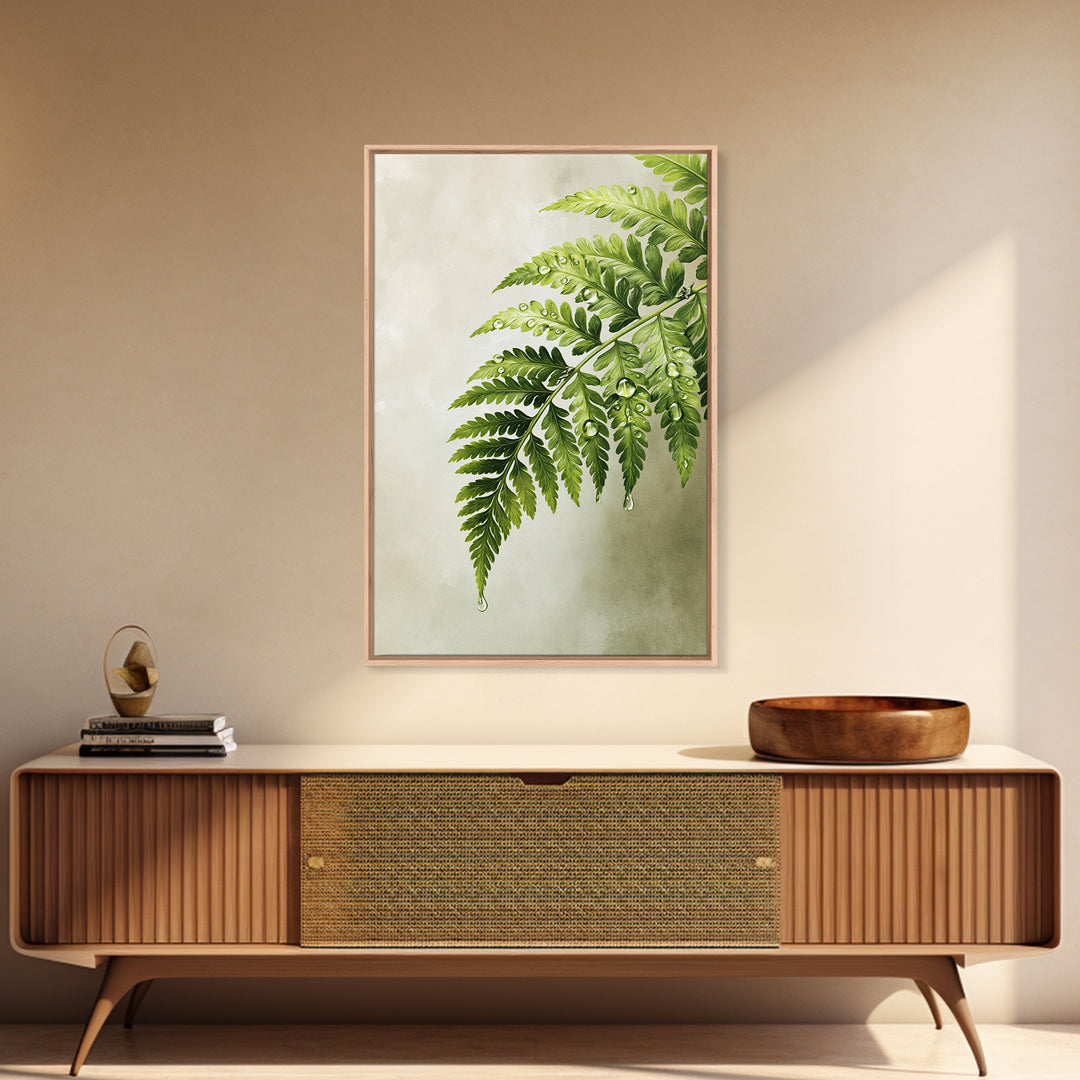 Fern Leaf Closeup Canvas Print, Spa Art, Feminine Wall Art, Spa Decor, Serenity, Hair Salon Wall Art, Wildlife Wall Art, SPA-2x3-67