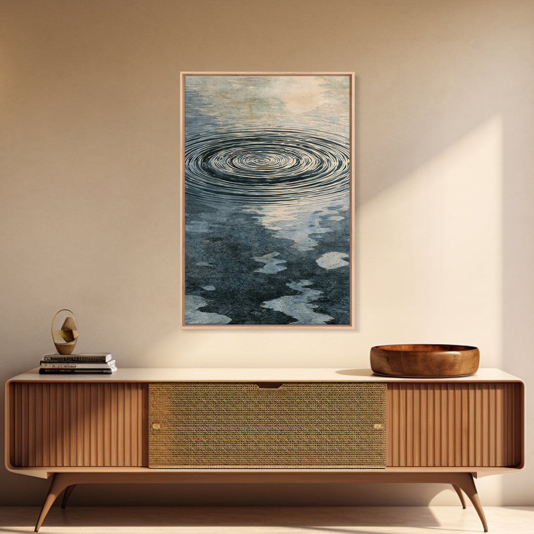 Abstract Water Ripples Canvas Print, Spa Art, Contemporary Art, Spa Decor, Serenity, Spa Wall Art, Teen Girl Room Decor, SPA-2x3-86