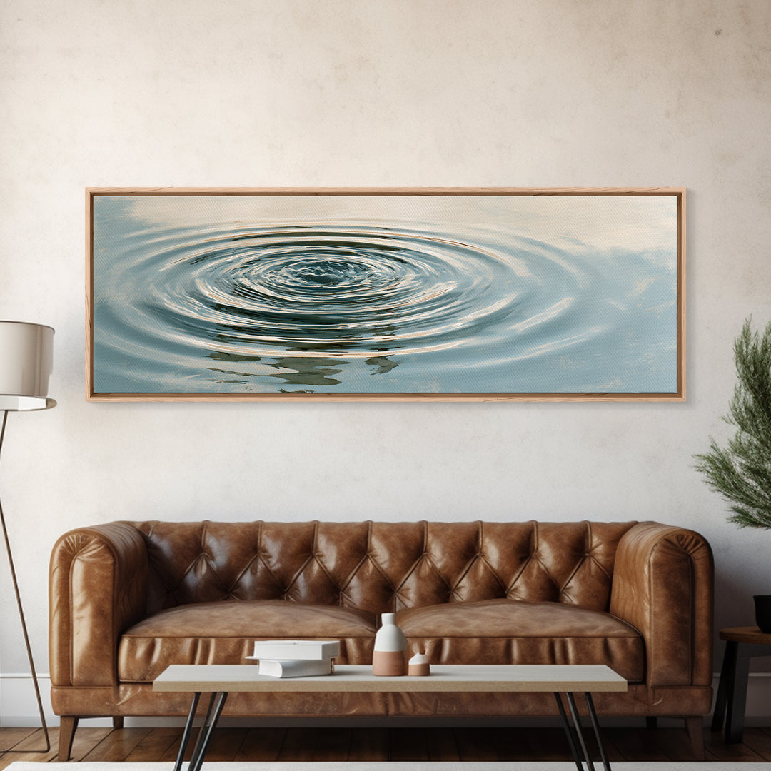 Abstract Water Ripples Canvas Print, Spa Art, Textured Painting, Spa Decor, Fine Art, Serenity, Travel Poster, Contemporary Art, SPA-3x1-22