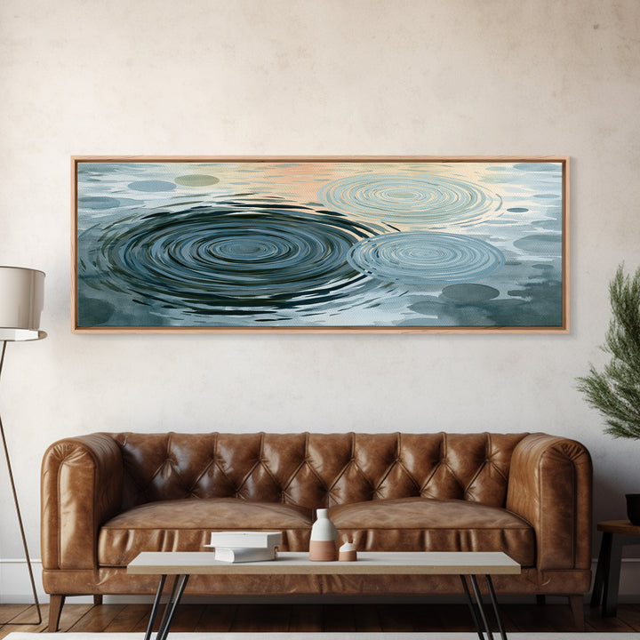 Abstract Water Ripples Canvas Print, Spa Art, Wall Art, Spa Decor, Abstract Art, Serenity, Dog Wall Art, Abstract Print, SPA-3x1-70