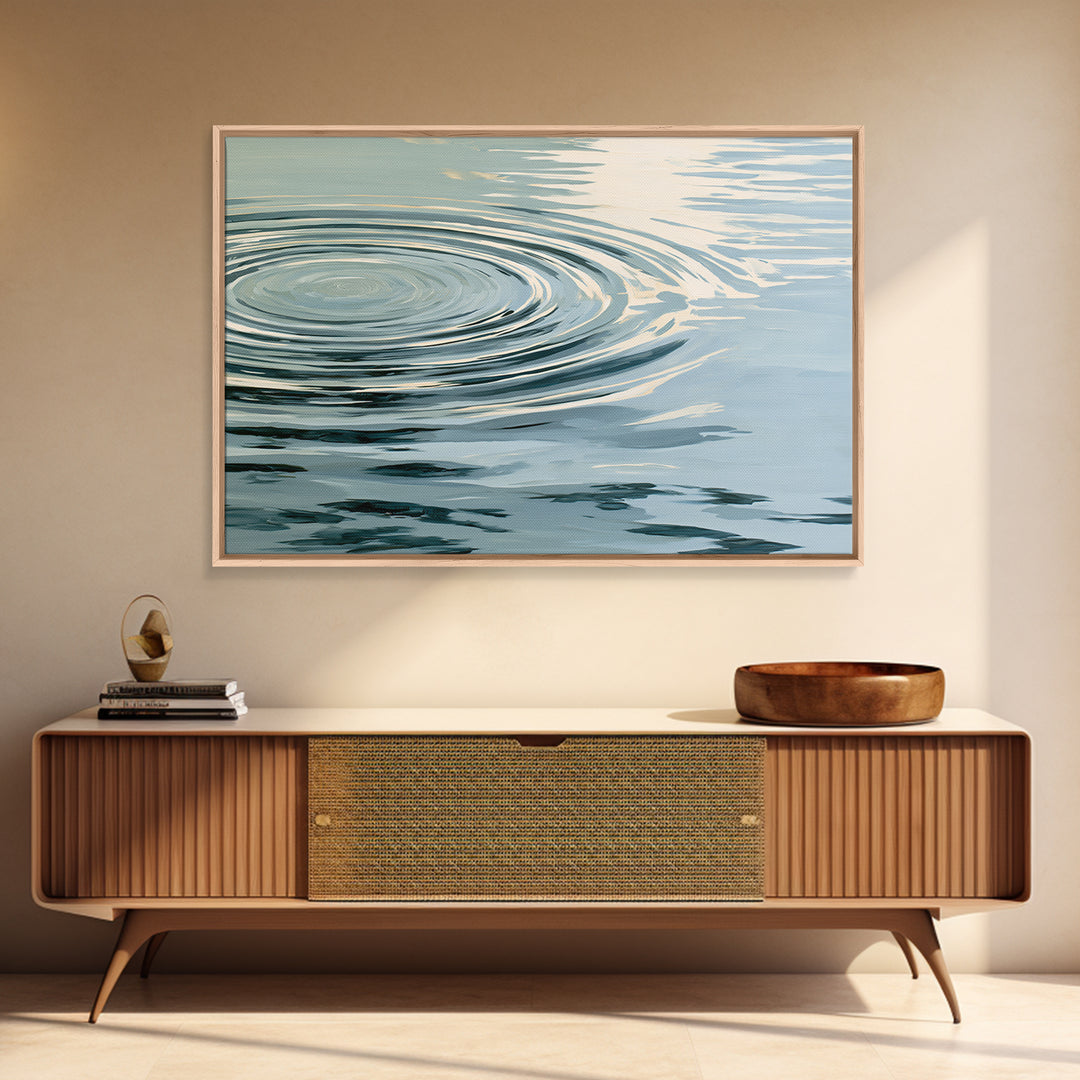 Abstract Water Ripples Framed Canvas Print, Spa Art, Fine Art Photography, Spa Decor, Fine Art, Serenity, Wildlife Wall Art, SPA-3x2-10