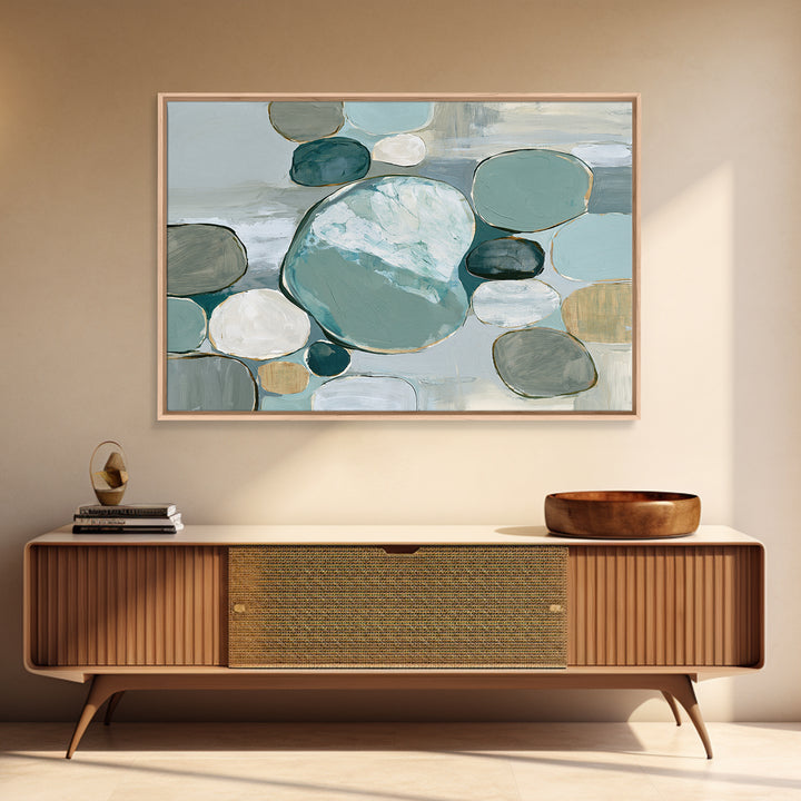 Pebble Texture Abstract Canvas Print, Spa Art, Textured Painting, Spa Decor, Fine Art, Serenity, Travel Poster, SPA-3x2-43