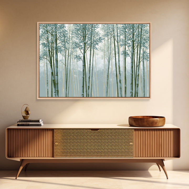 Misty Bamboo Forest Framed Canvas Print, Spa Art, Fine Art Print, Spa Decor, Fine Art, Serenity, Wall Decor, Printable Wall Art, SPA-3x2-81