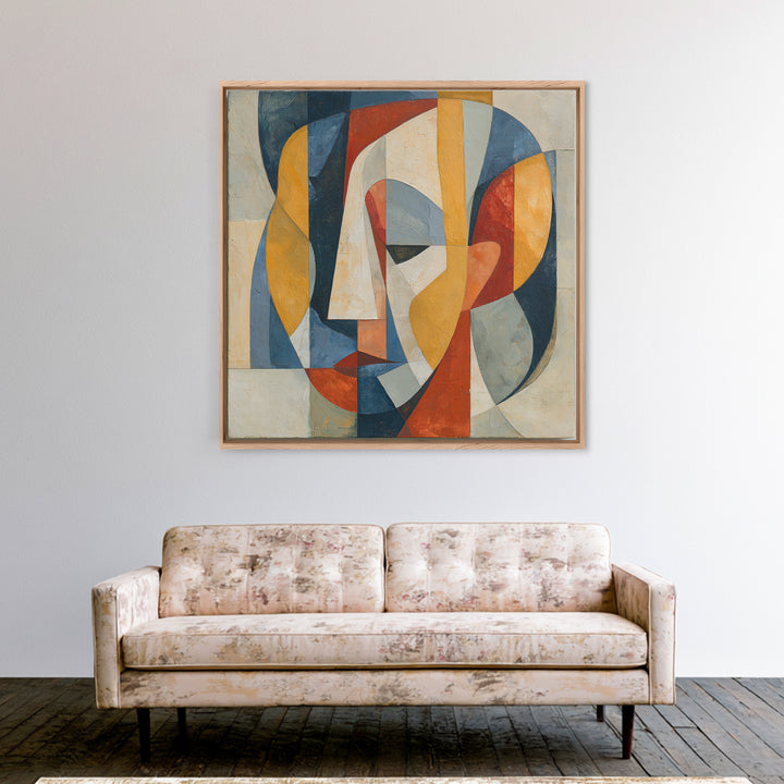 Abstract Aura Portrait Framed Canvas Print, Spiritual Art, Canvas Wall Art, Living Room Decor, Fine Art, Spirit, SPI-1x1-16