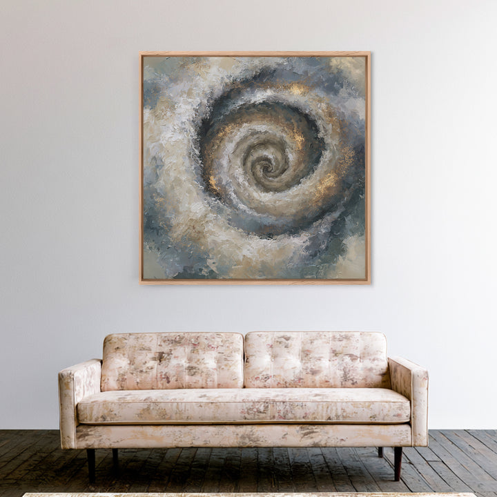 Spiral Galaxy as Soul Journey Metaphor Framed Canvas Print, Spiritual Art, Statement Artwork, Living Room Decor, Spirit, SPI-1x1-46
