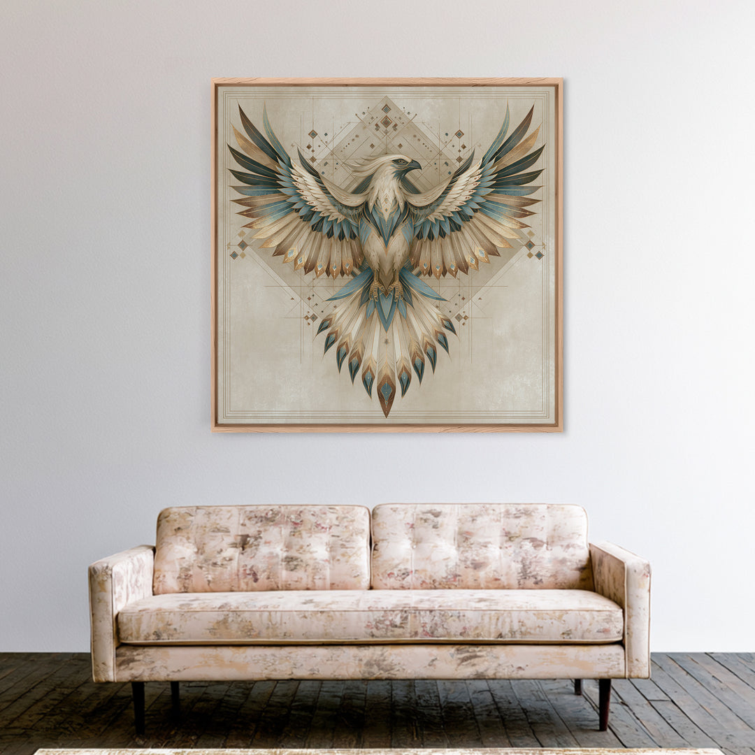 Phoenix Rising as Renewal Symbol Canvas Print, Spiritual Art, Statement Artwork, Living Room Decor, Fine Art, Spirit, SPI-1x1-59
