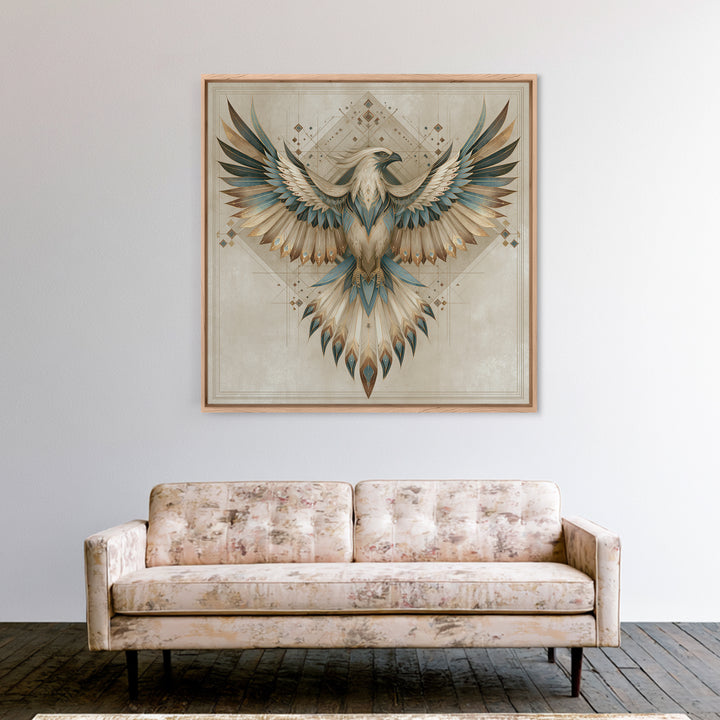 Phoenix Rising as Renewal Symbol Canvas Print, Spiritual Art, Statement Artwork, Living Room Decor, Fine Art, Spirit, SPI-1x1-59