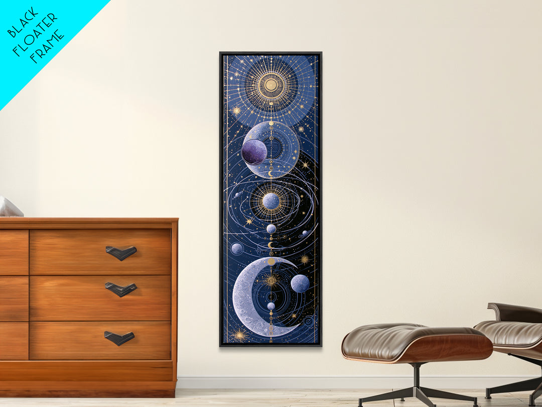 Sun and Moon Spiritual Balance Composition Canvas Print, Spiritual Art, Canvas Painting, Living Room Decor, Fine Art, Spirit, SPI-1x3-44