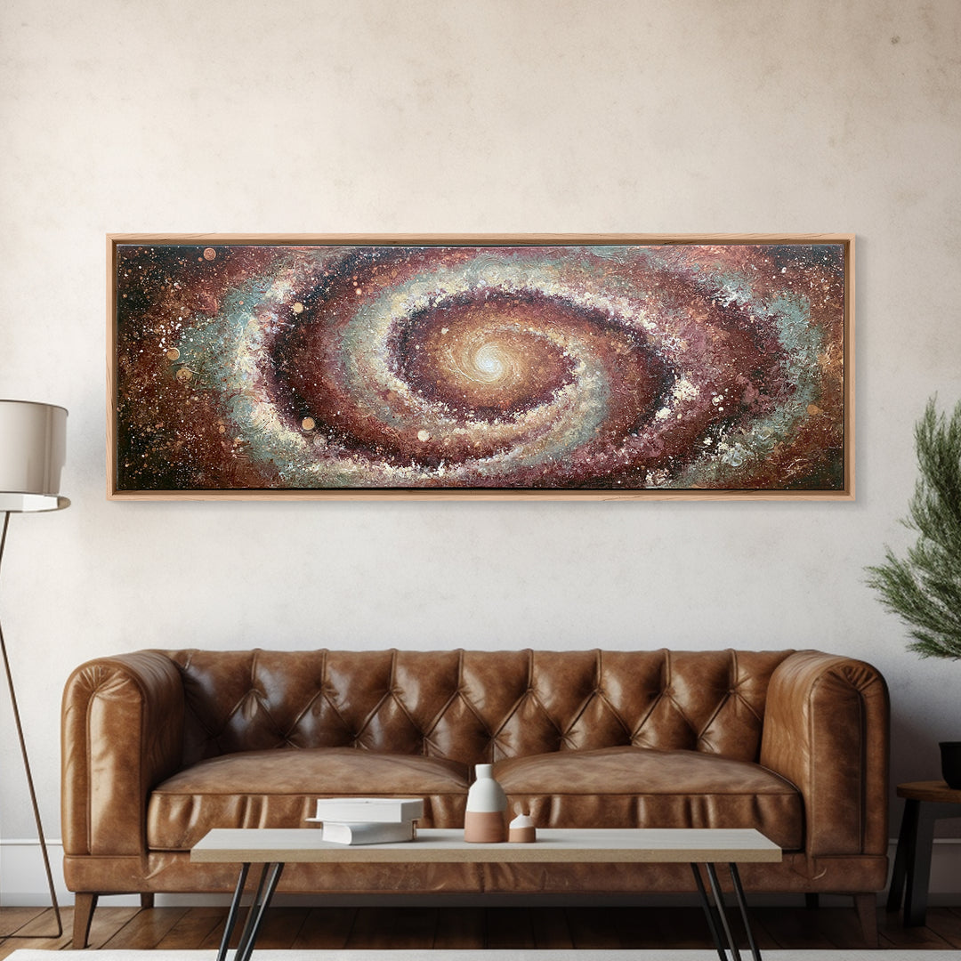 Spiral Galaxy as Soul Journey Metaphor Canvas Print, Spiritual Art, Minimalist Wall Art, Living Room Decor, Fine Art, Spirit, SPI-3x1-38