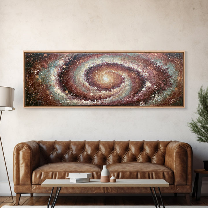 Spiral Galaxy as Soul Journey Metaphor Canvas Print, Spiritual Art, Minimalist Wall Art, Living Room Decor, Fine Art, Spirit, SPI-3x1-38