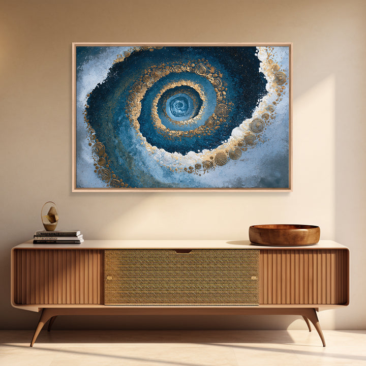 Spiral Galaxy as Soul Journey Metaphor Framed Canvas Print, Spiritual Art, Funky Wall Art, Living Room Decor, Fine Art, Spirit, SPI-3x2-2