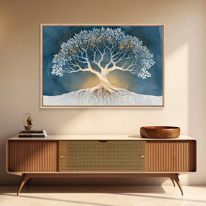 Tree of Life Framed Canvas Print, Spiritual Art, Contemporary Art, Living Room Decor, Fine Art, Spirit, Minimalist Decor, SPI-3x2-6