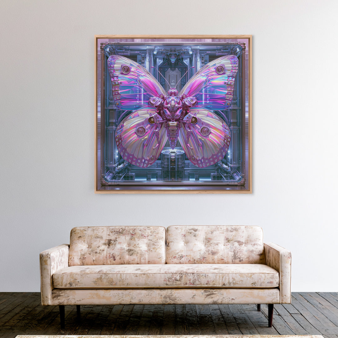 Mechanical Butterfly Specimen Canvas Print, Steampunk Art, Retro Decor, Living Room Decor, Fine Art, Mechanic, Luxury Decor, STE-1x1-14