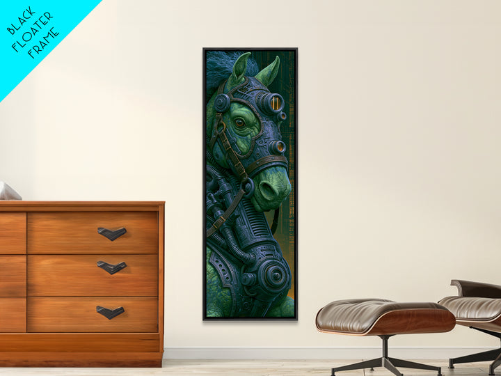Steam Powered Horse Canvas Print, Steampunk Art, Steampunk Lamp, Living Room Decor, Abstract Art, Mechanic, Textured Painting, STE-1x3-51