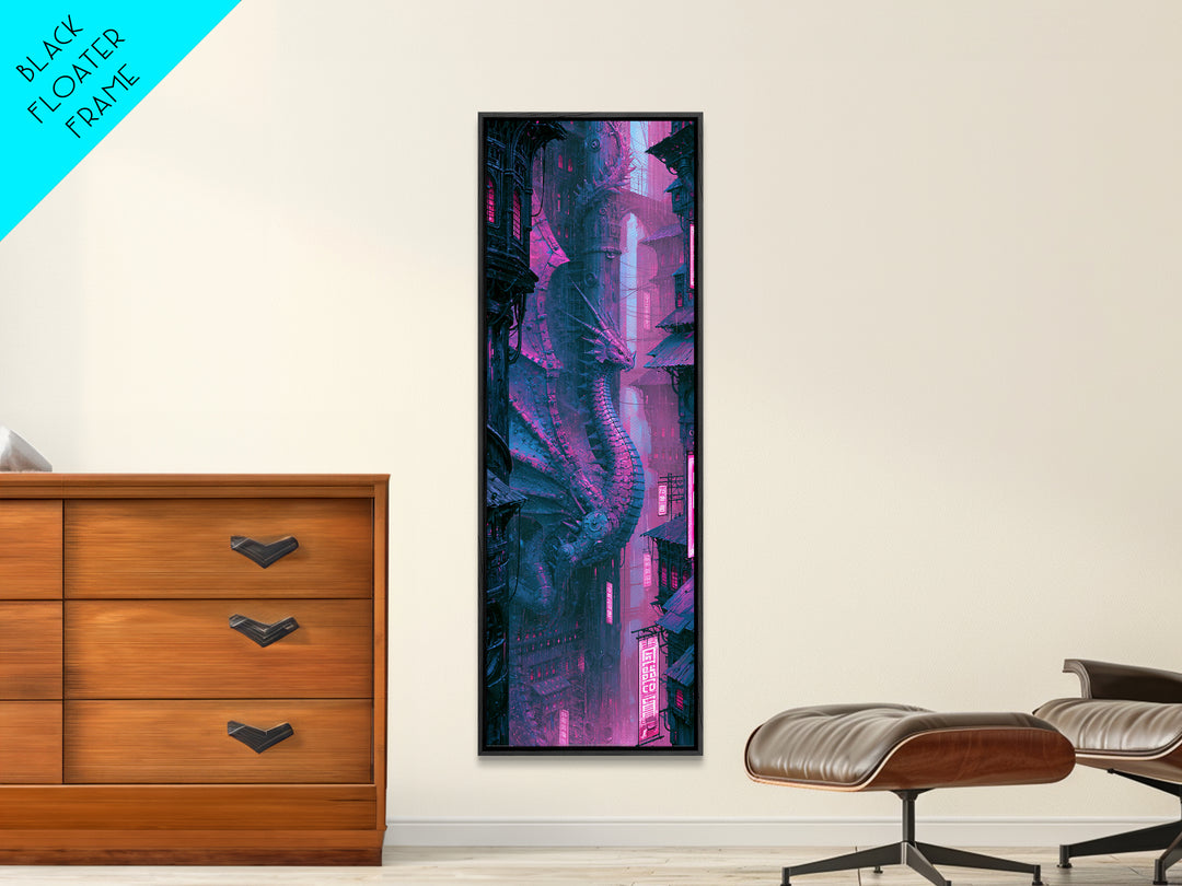 Copper Dragon with Riveted Wings Canvas Print, Steampunk Art, Room Decor, Living Room Decor, Fine Art, Mechanic, Original Art, STE-1x3-94