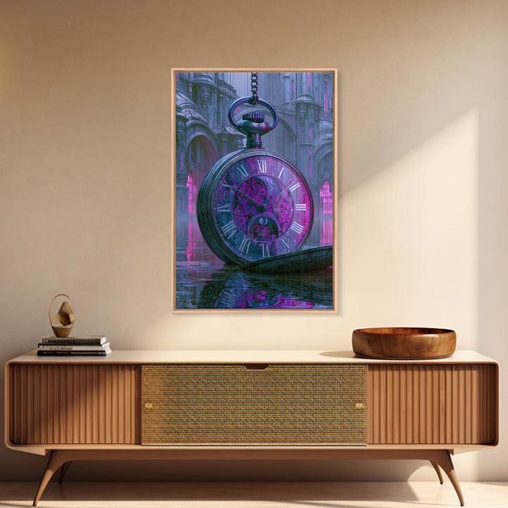 Gear Filled Pocket Watch Canvas Print, Steampunk Art, Gallery Decor, Living Room Decor, Fine Art, Mechanic, Wall Art, STE-2x3-16