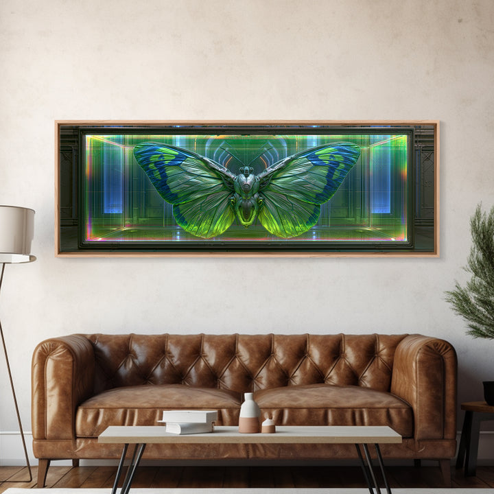 Mechanical Butterfly Specimen Canvas Print, Steampunk Art, Man Cave Decor, Living Room Decor, Fine Art, Mechanic, STE-3x1-54