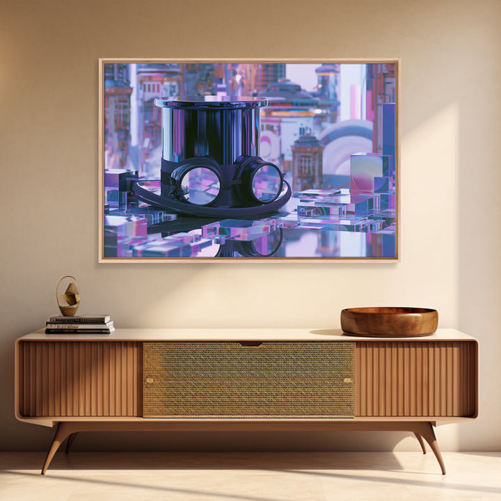 Top Hat and Goggles Still Life Canvas Print, Steampunk Art, Room Decor, Living Room Decor, Fine Art, Mechanic, Original Art, STE-3x2-56