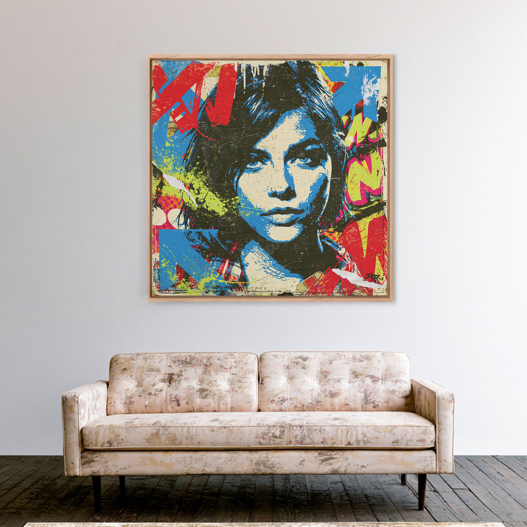 Wildstyle Arrows and Abstract Letter Forms Without Canvas Print, Street Art, Minimalist Decor, Living Room Decor, Urban, STR-1x1-89