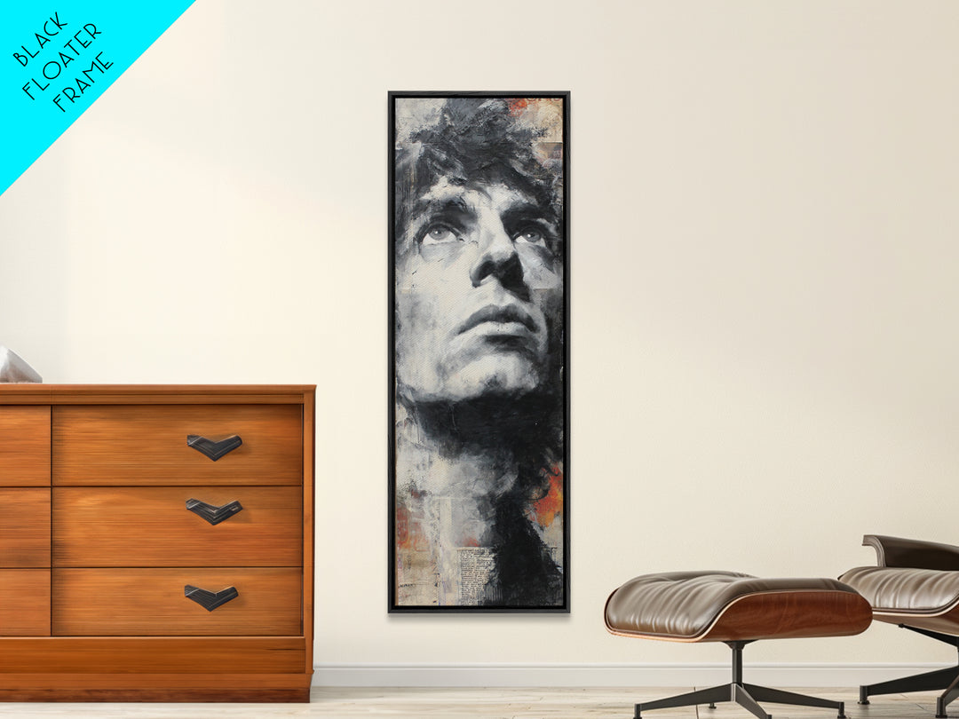 Brick Wall Texture Framed Canvas Print, Street Art, Abstract Painting, Living Room Decor, Abstract Art, Urban, Gallery Decor, STR-1x3-64