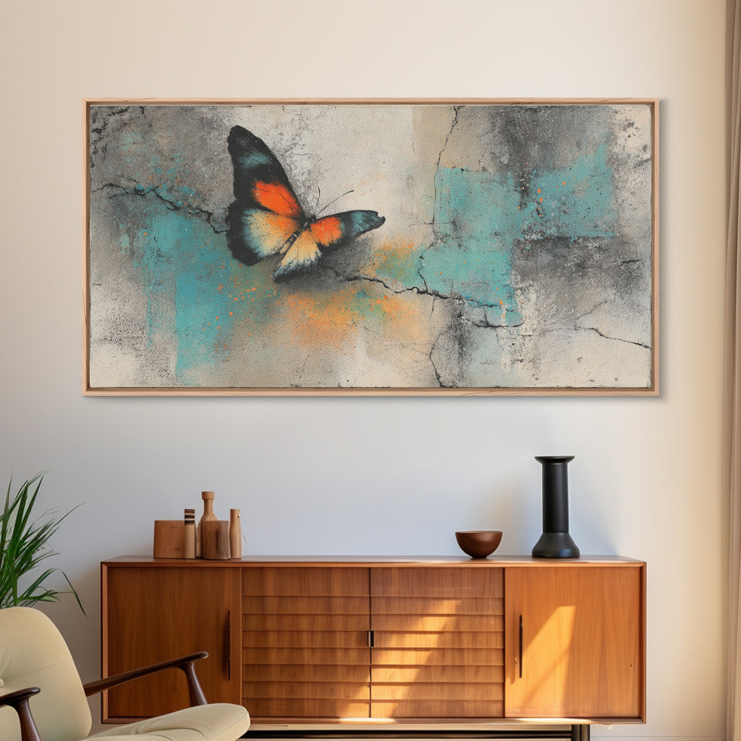 Wildstyle Arrows and Abstract Letter Forms Without Framed Canvas Print, Street Art, Painting, Living Room Decor, Urban, STR-2x1-37