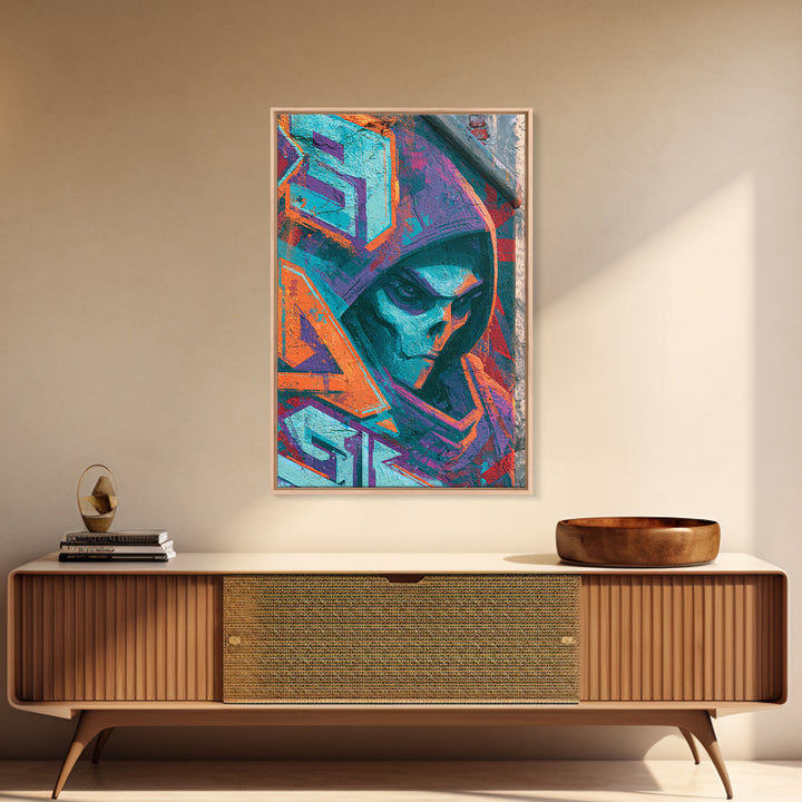 Wildstyle Arrows and Abstract Letter Forms Without Framed Canvas Print, Street Art, Canvas, Living Room Decor, Fine Art, Urban, STR-2x3-1